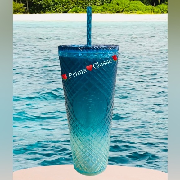 Starbucks Ombre Jade Jeweled Cup Crystal Bling Tumbler Cold Venti 24oz New 2023 - Picture 5 of 15